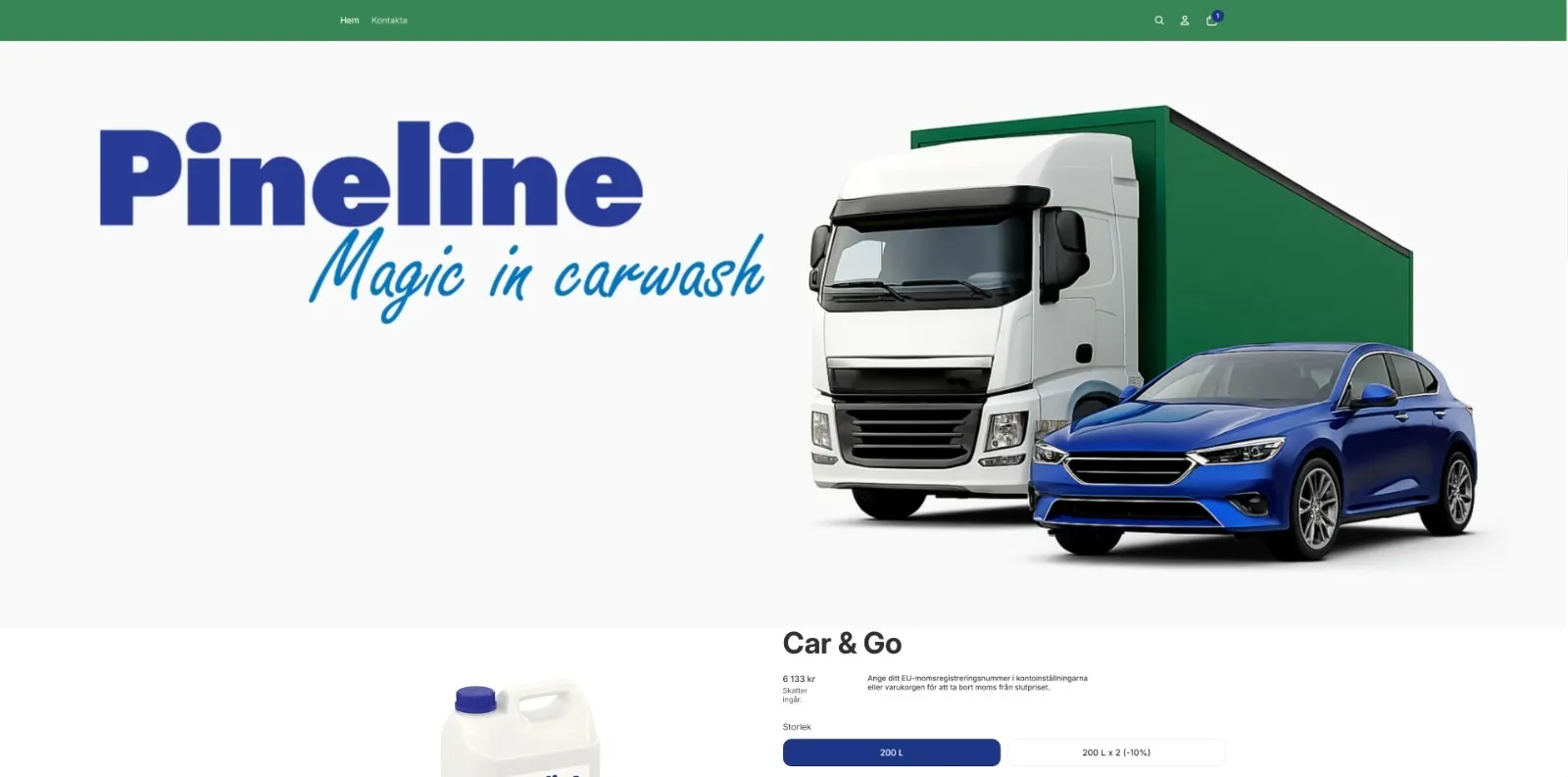 Pineline-verkkokaupan etusivu
